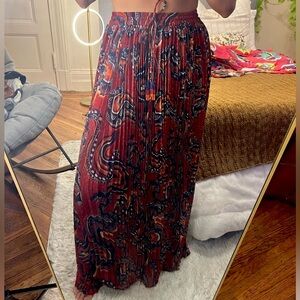 FARM Rio Vibrant Red and Blue Maxi Skirt